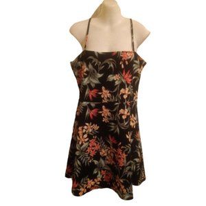Black Floral Mini Sundress US Size 12